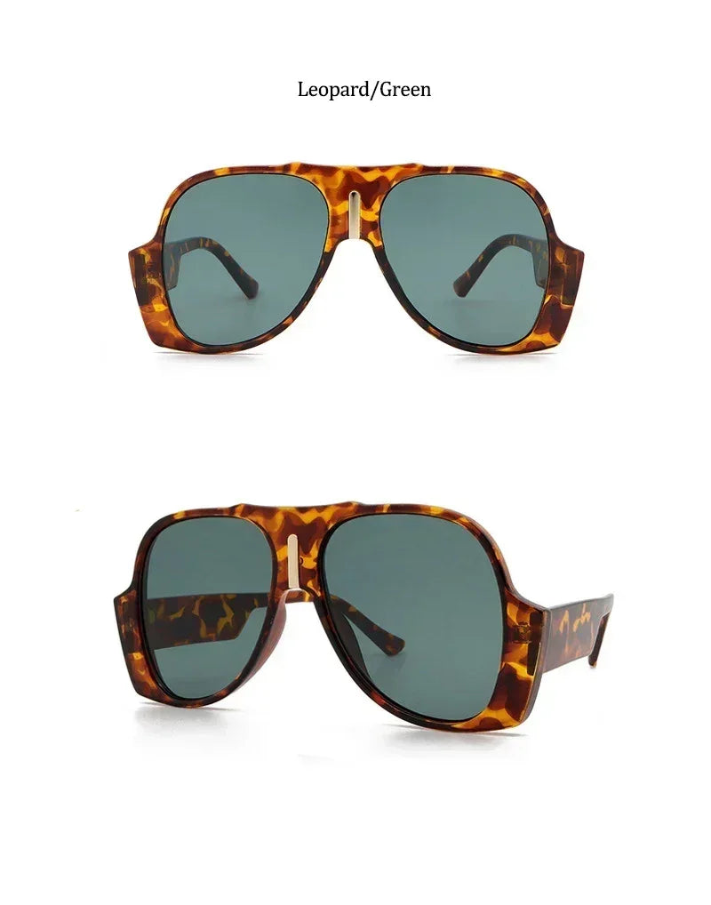 Gradient Shades For Women Oversized Pilot Sunglasses Men Luxury Brand Vintage Unique Sunglasses Female UV400 Glasses Eyewear