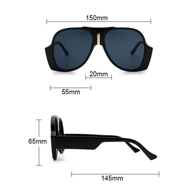 Gradient Shades For Women Oversized Pilot Sunglasses Men Luxury Brand Vintage Unique Sunglasses Female UV400 Glasses Eyewear