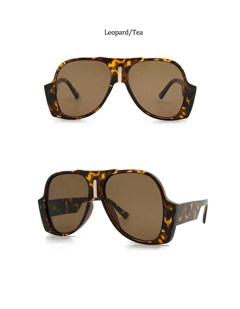 Gradient Shades For Women Oversized Pilot Sunglasses Men Luxury Brand Vintage Unique Sunglasses Female UV400 Glasses Eyewear
