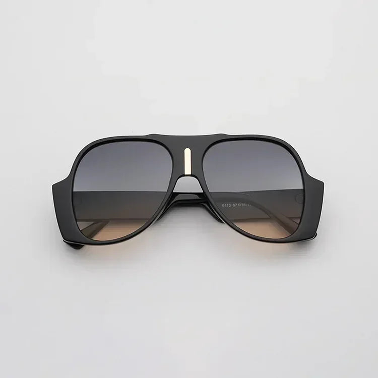 Gradient Shades For Women Oversized Pilot Sunglasses Men Luxury Brand Vintage Unique Sunglasses Female UV400 Glasses Eyewear