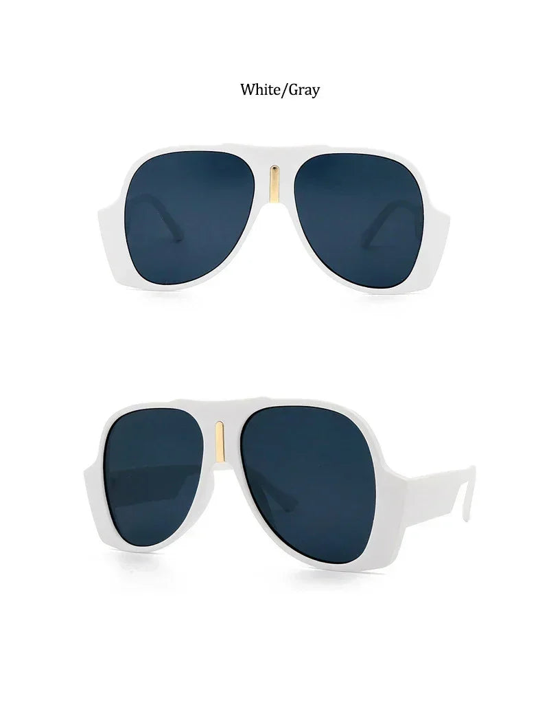 Gradient Shades For Women Oversized Pilot Sunglasses Men Luxury Brand Vintage Unique Sunglasses Female UV400 Glasses Eyewear