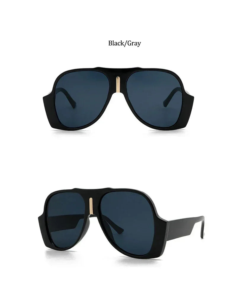 Gradient Shades For Women Oversized Pilot Sunglasses Men Luxury Brand Vintage Unique Sunglasses Female UV400 Glasses Eyewear